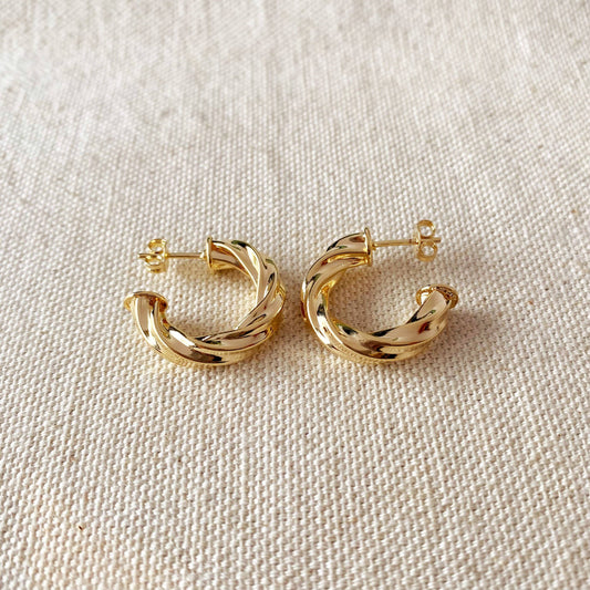 Twisted Half-Hoop - Italian Style